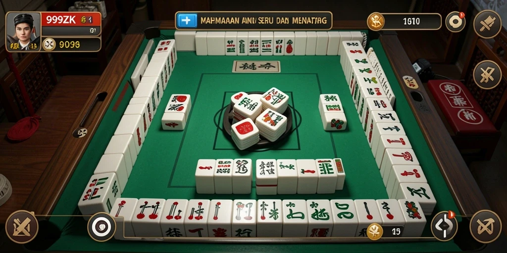 Tampilan gameplay Mahjong yang menarik di 999ZK.