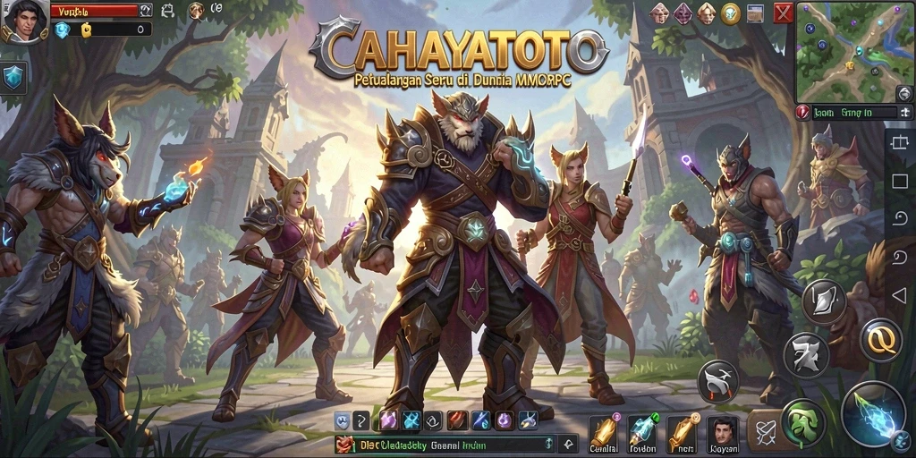 Screenshot gameplay CAHAYATOTO menampilkan pertarungan seru dalam dunia MMORPG.