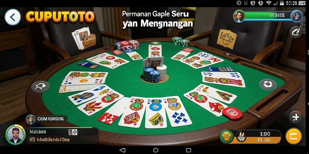 Cuplikan gameplay seru dari CUPUTOTO yang menampilkan permainan Gaple.