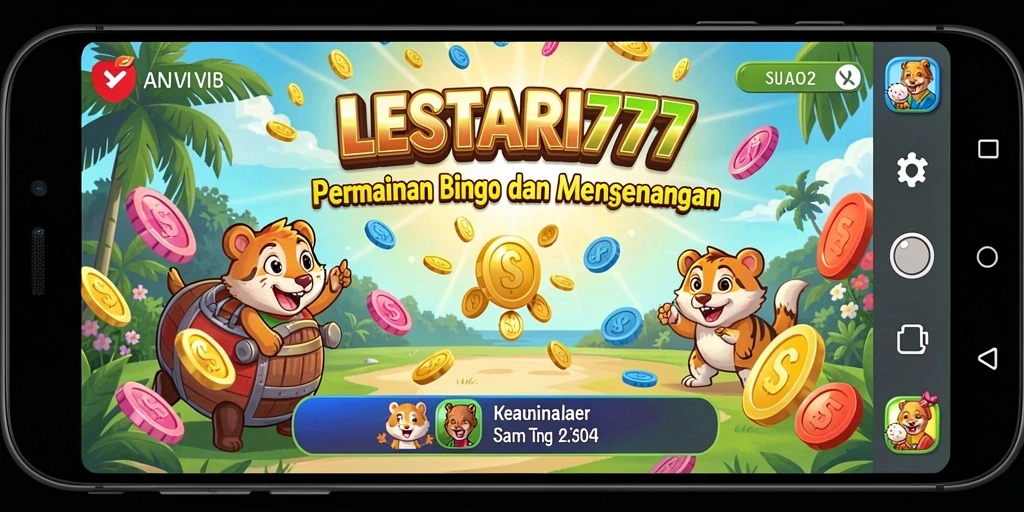 Tampilan gameplay seru dari LESTARI777 dengan bingo interaktif.