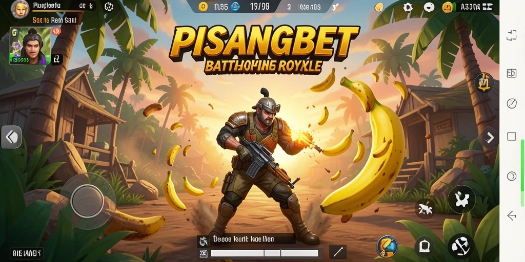 Screenshot gameplay PISANGBET menampilkan aksi mendebarkan dalam pertarungan Battle Royale.