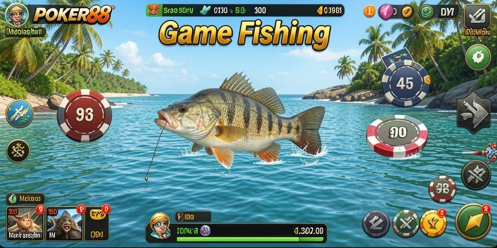 Tangkapan ikan yang memukau dalam gameplay POKER88.