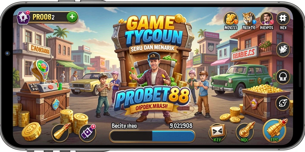 Tampilan gameplay Tycoon yang menarik dan strategis.