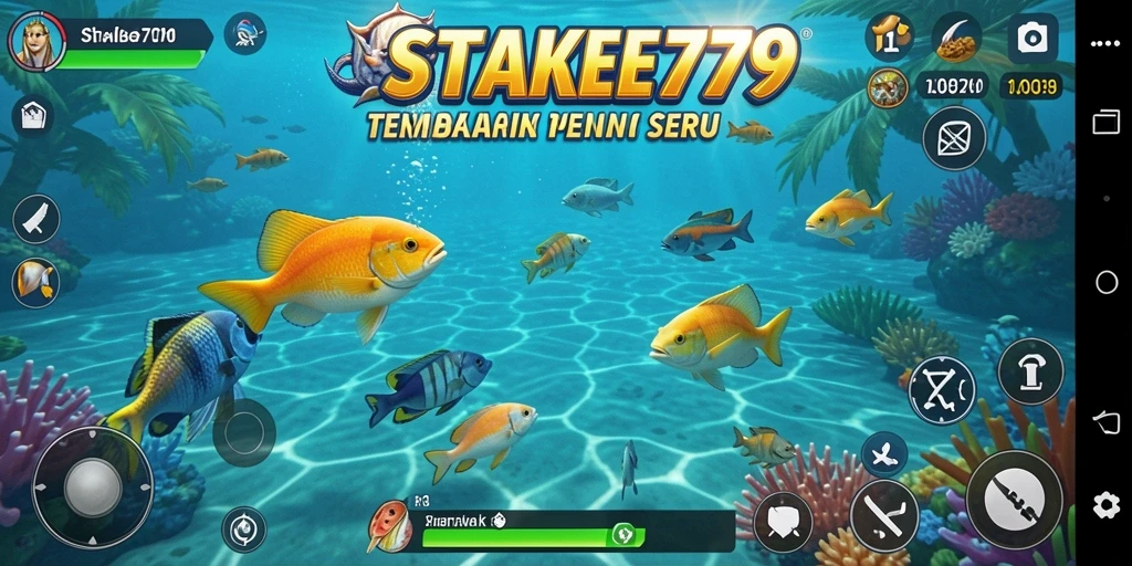 Screenshot menunjukkan aksi tembak ikan yang seru dan grafis yang memukau.