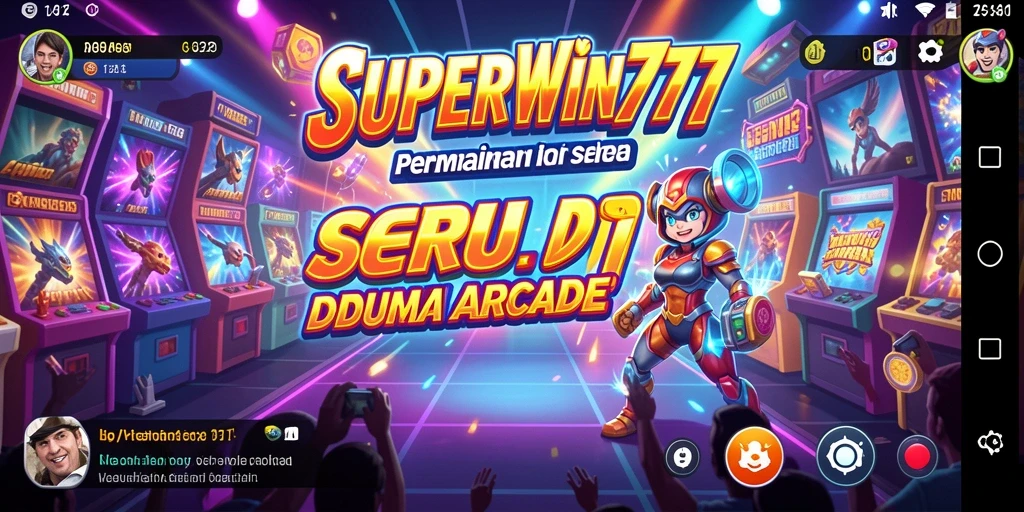 Tangkapan layar SUPERWIN777 menampilkan aksi mendebarkan dalam permainan Arcade.