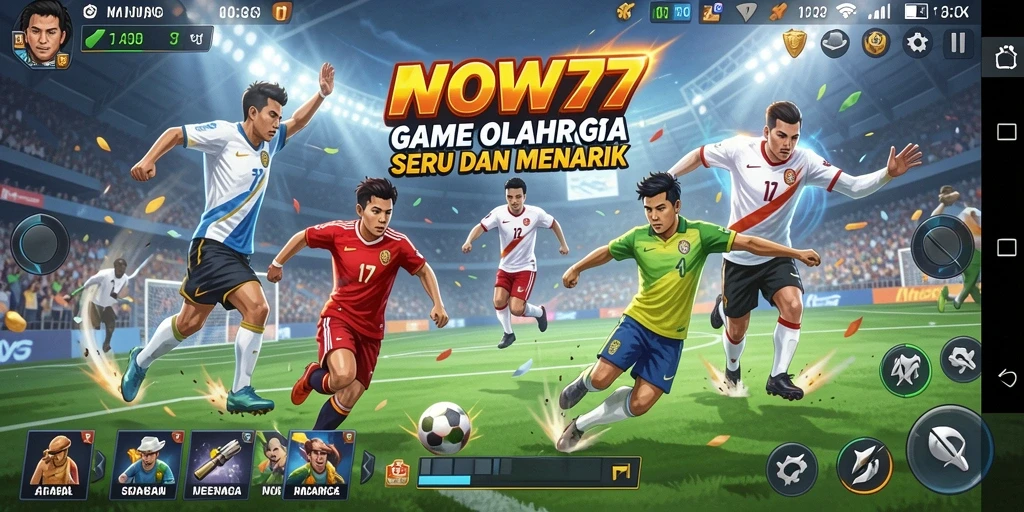 Tampilan gameplay <strong>WOW77</strong> saat pertandingan olahraga sedang berlangsung.